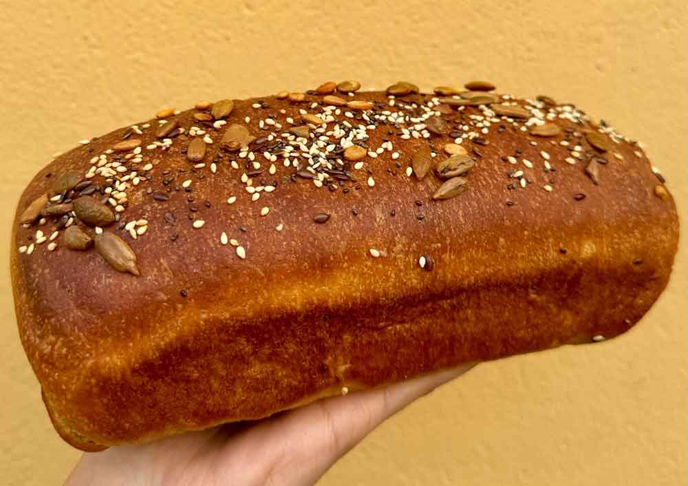 Double seeded multigrain bread