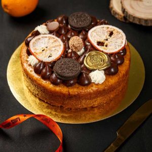 Semi frosted orange cake